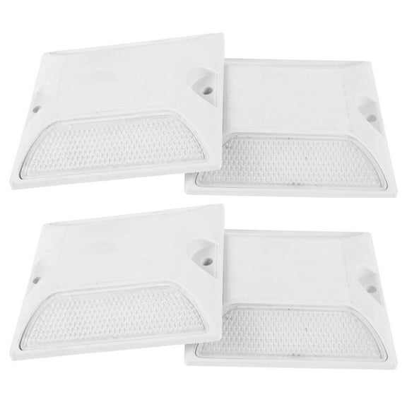 unbranded 4 Pcs Pavement Markers Sign Reflectors Reflective Road All-steel Heavy-duty White