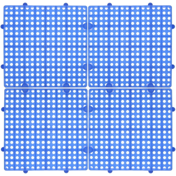 unbranded  4 Pcs Plastic Floor Tiles Garden Non-slip Paths Rug Area Rugs Outdoor Deck Blue