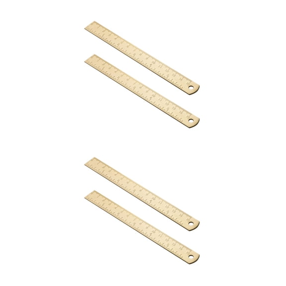 unbranded 4 Pcs Portable Drawing Rulers Vintage Straight Rulers Household Bookmark Rulers