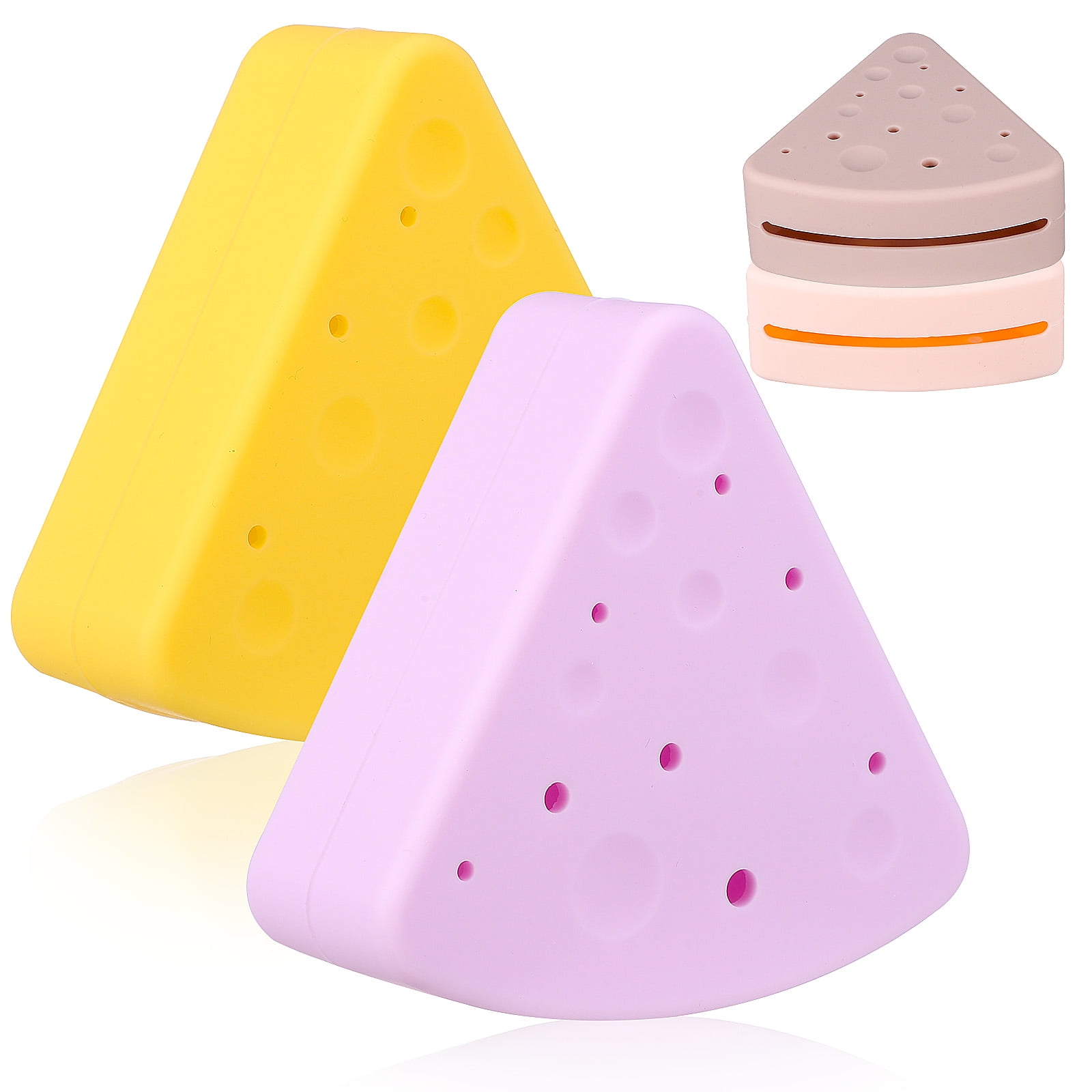 unbranded 4 Pcs Powder Puff Holder Travel Sponge Silicone Large Blenders
