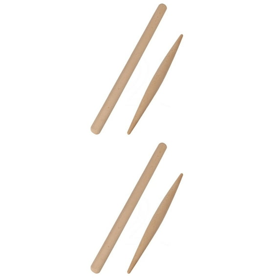 unbranded 4 Pcs Professional Rolling-pins for Baking Pasta and Cookie (Wood)