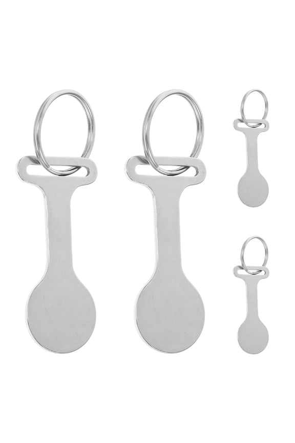 WASHWEPE Shopping Trolley Quarter Coin Keychain Silver