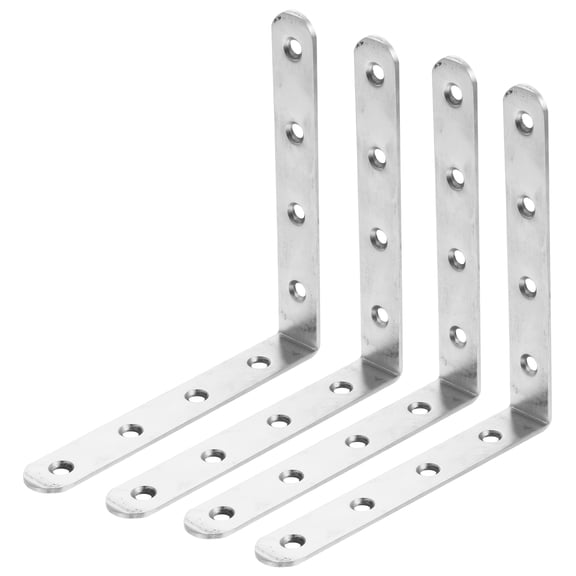 unbranded  4 Pcs Right Angle Bracket Hinges Case Guards Brackets Silver