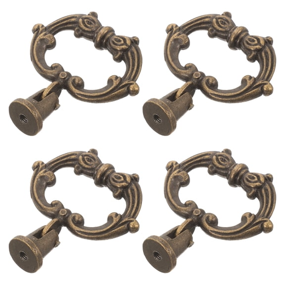 unbranded 4 Pcs Ring Drawer Pulls Bronze Ring Handle 5.00X3.00X1.00CM