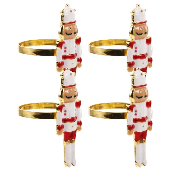 unbranded  4 Pcs Rustic Napkin Rings Button Decoration Banquet