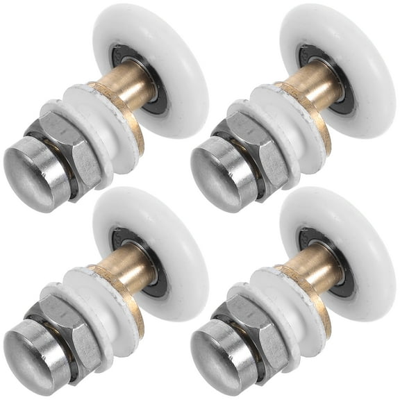 FONDOTIN 4Pcs Shower Door Rollers Replacement Smooth Sliding Durable Bathroom Door Wheels