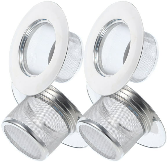 unbranded  4 Pcs Sink Strainer Kitchen Drainer Filter Water Trough Silver