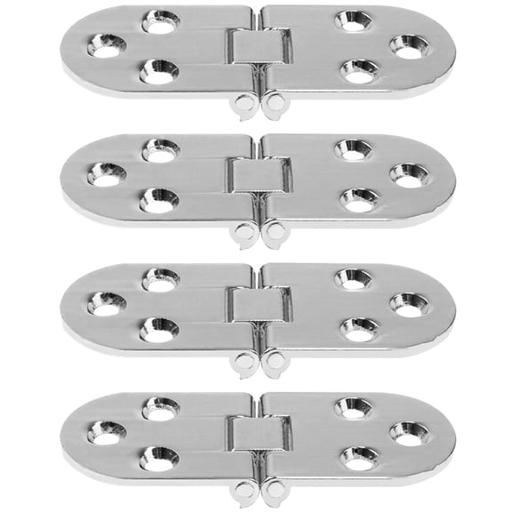TABLZONE Concealed Zinc Alloy Hinges 180 Degree for Wooden Boxes and Tables Silver 4Pcs