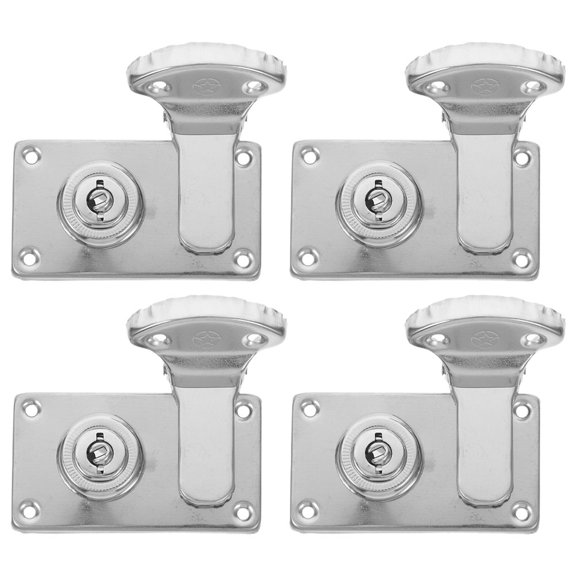 LITINKIMI Tool Box Hasps Suitcase Lock Hasps Silver 4Pcs 2.8x1.6x0.2in