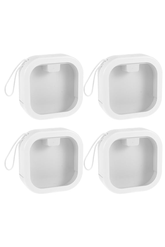 unbranded  4 Pcs Storage Box Scrunchie Scrunchies Hair Accessories Organiser Child White