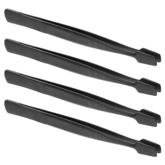 unbranded  4 Pcs Straight Stamp Clip Philatelic Tweezers False Eyelash Assistant 4pcs (Black Clip) Precision