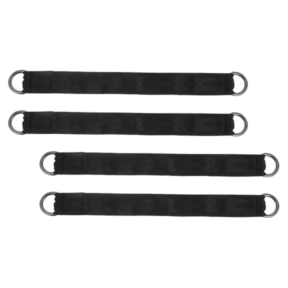 unbranded 4 Pcs Thickened Belt Outdoor Swing Accessories 34.00X3.00X0.50CM Black