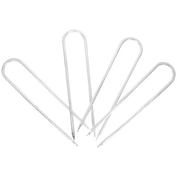 SKISUNO Safety for Children Stakes Silver 4Pcs 11.8X2.8in Galvanized Steel