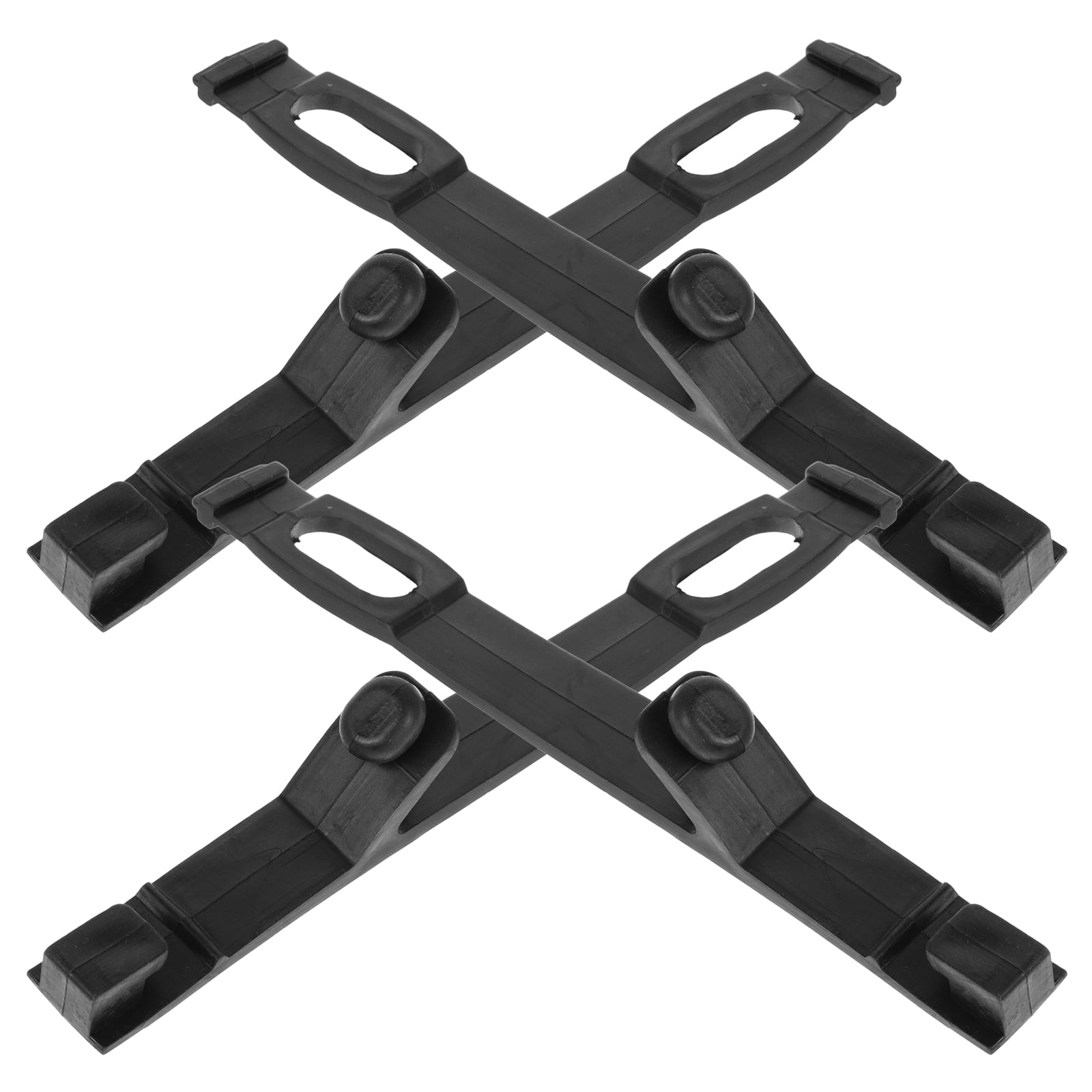 unbranded 4 Pcs Universal Motorcycle Headlight Headlights with Mount for Mini Bikes Black