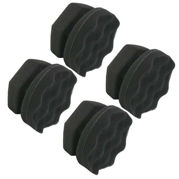 unbranded 4 Pcs Waxing Applicator Pad Sponges Car Polishing Pads Black