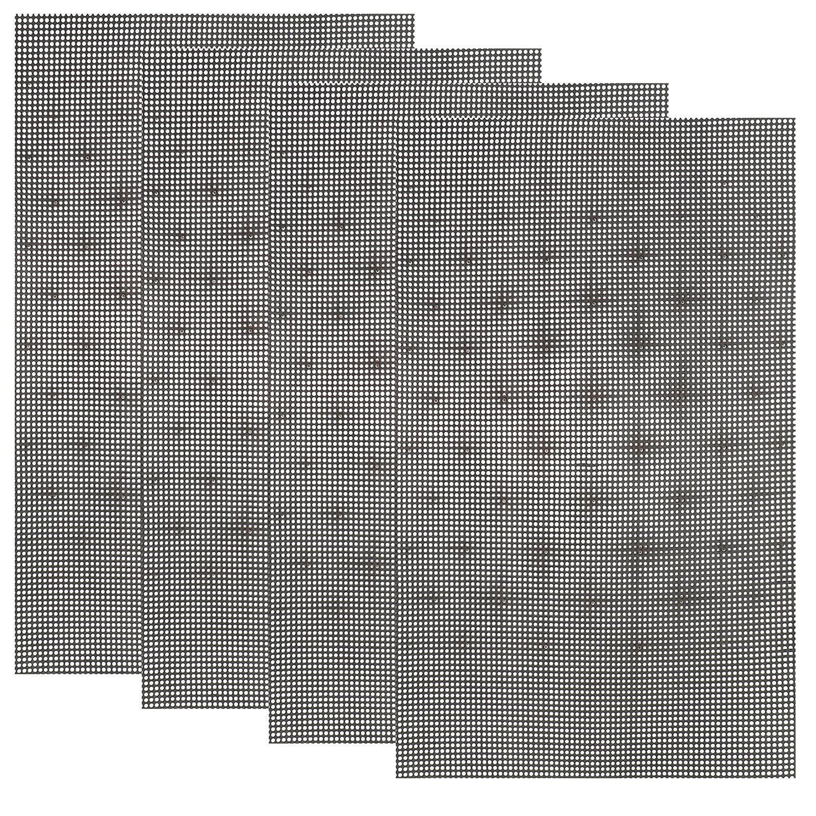 unbranded 4 Pcs Window Screen Mesh Plastic Mesh Embroidery Mesh Sheets ...