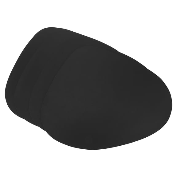 unbranded 4 Pcs Table Heat Resist Cushion Wipeable Mats Insulation Drop-shaped Pad Clear Protector Black