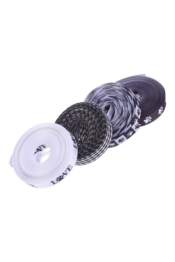 4 Rolls Decoration Keychain Pet Claw Print Ribbon