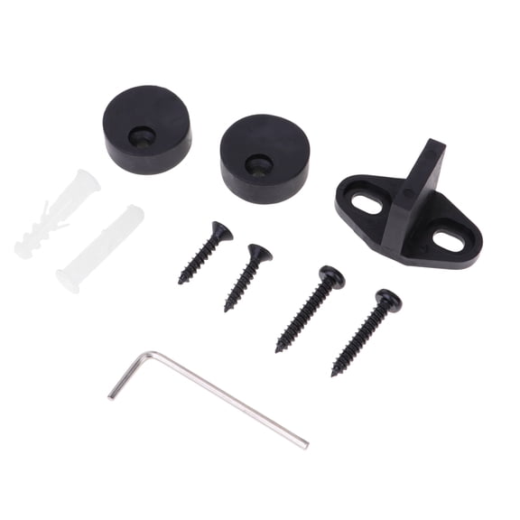 unbranded 4 Sets Smooth Double Wheel Bearing Barn Door Pulley Stop Damper Barn Door Track Stop Ground Guide
