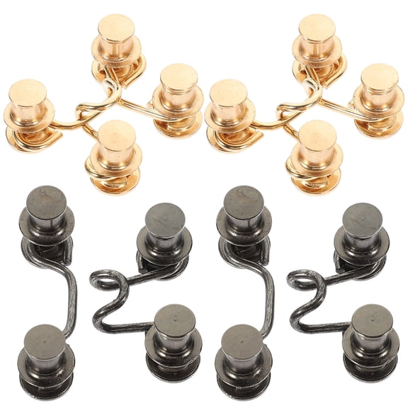 unbranded 4 Sets Quick Clothing Fixer Waist Buttons Adjustable Jeans Buckle 3X0.5X0.2CM