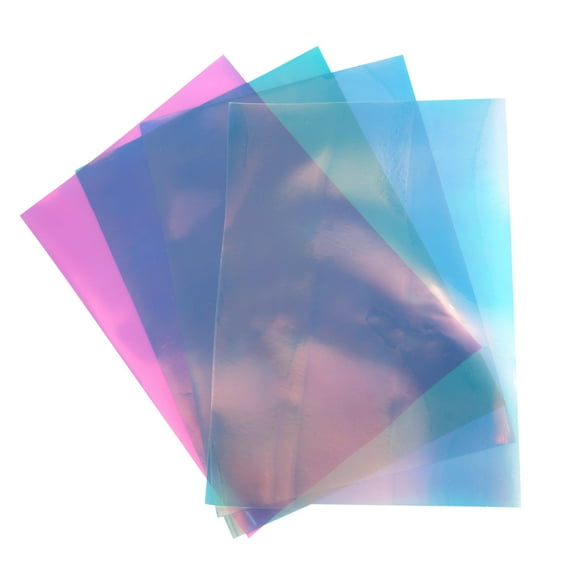 LITINKIMI Canvas Pouches for Crafts Rainbow Film PVC 4 Sheets for Handbags and DIY