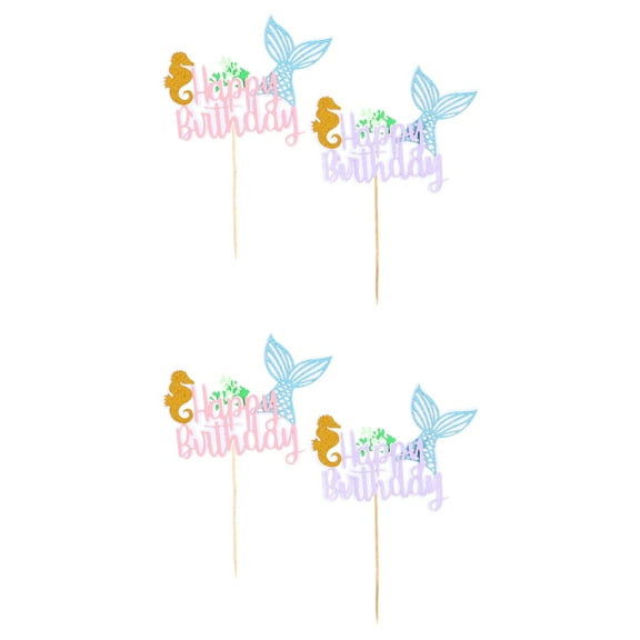 unbranded 4 pcs , Cake Picks, Cupcake Toppers Cake for Birthday Party Supplies