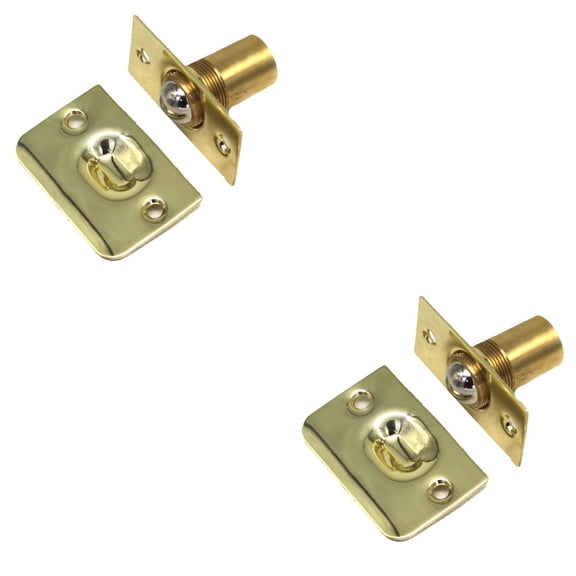 unbranded 4 pcs Copper Spring Invisible Wooden Cabinet Door Beads Lock Closet Ball Catch Latch Catcher Door Latches Touch Beads Locking Door (Golden)