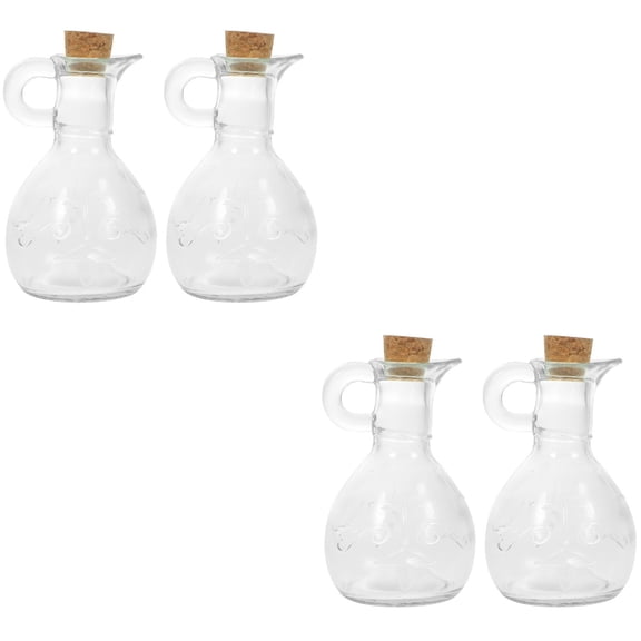 unbranded 4 pcs Kitchen Oil Bottle Soy Sauce Container Vinegar Dispenser Bottle Kitchen Seasoning Bottle