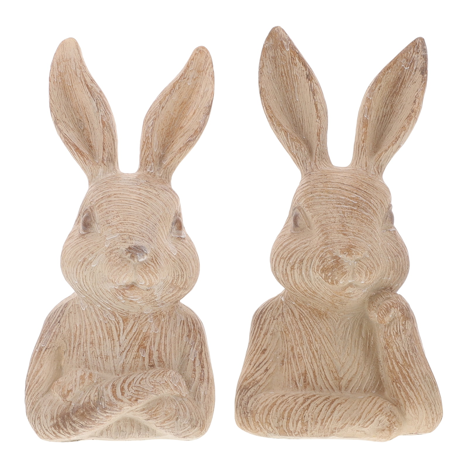 unbranded 4 pcs  Resin Easter Rabbit Model Small Easter Bunny Figurine Rabbit Adornment Bonsai Decor