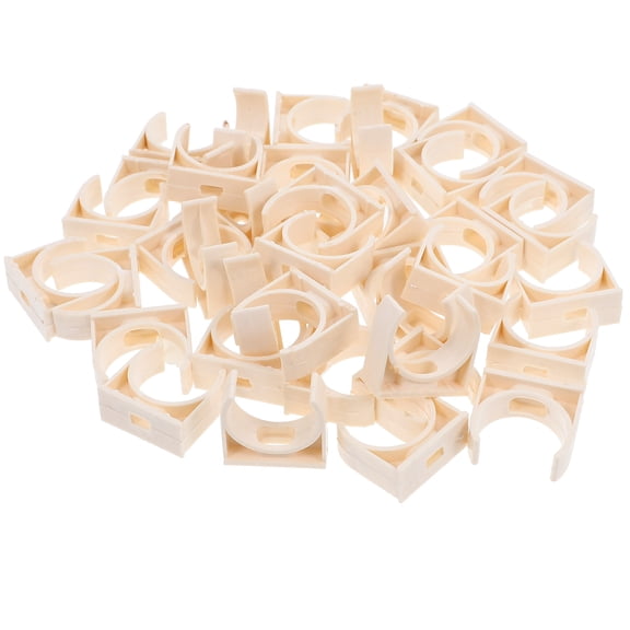 LITINKIMI Pvc Pipe Clamps Clips U-Shaped Pipe Clamps Beige PVC 40Pcs
