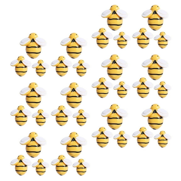 unbranded 40 Pcs Festival Bee Decoration 2.50X2.50X1.20CM Yellow
