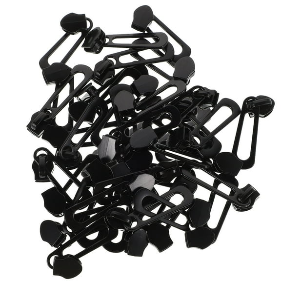 FONDOTIN Stylish Metal Zipper Sliders, Durable and Lightweight, Ideal for Sewing, 40Pcs, Black