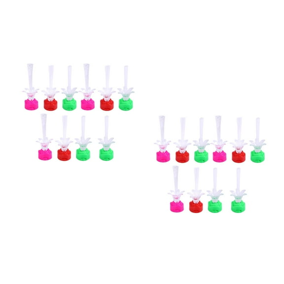 unbranded 40 Pcs LED Rose Flower Fiber Light Colorful Fiber Optic LED Rose Lamp Wedding Centerpiece Night Light for Home Party (Random Color)