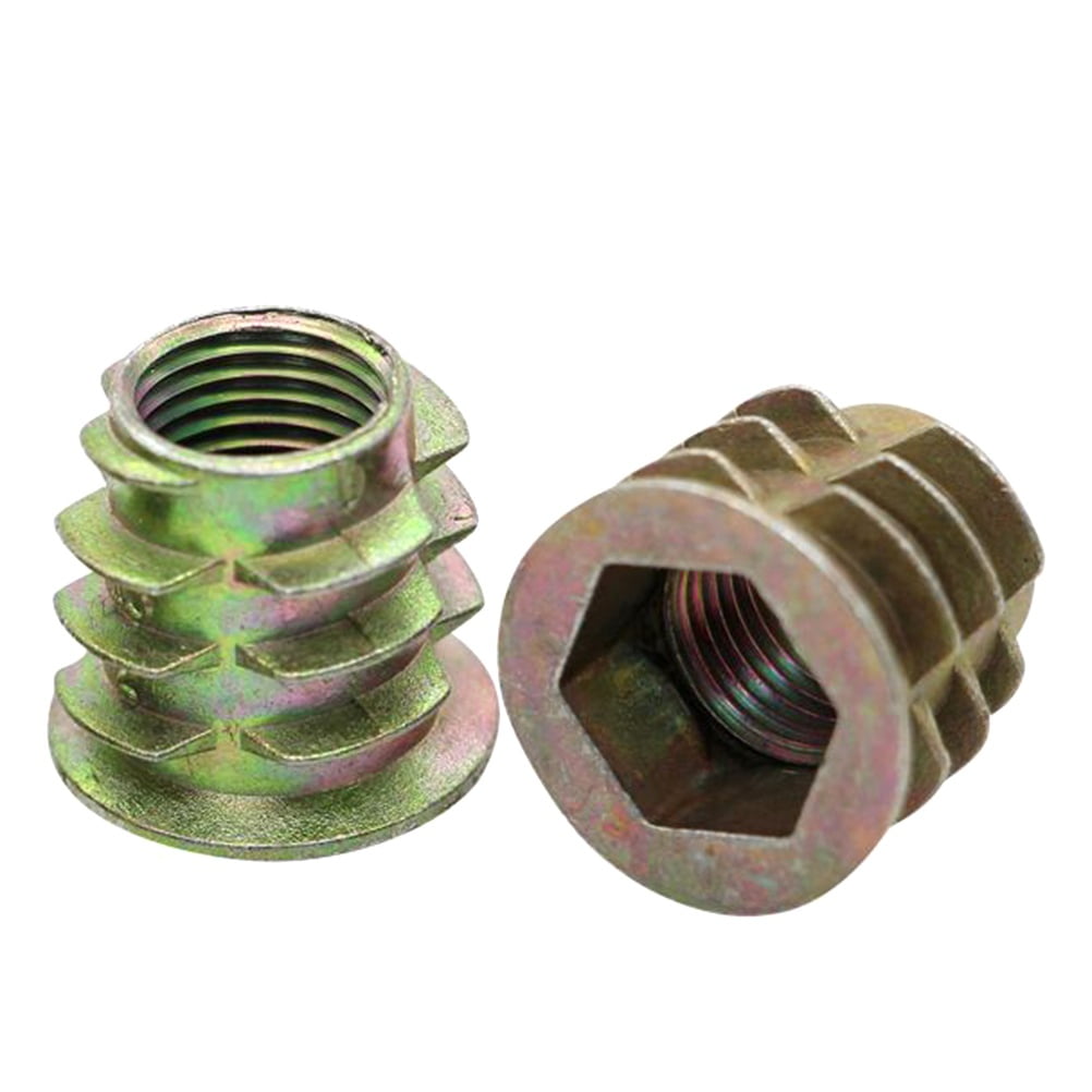 unbranded 40 Pcs Threaded Insert Furniture Screw-in Nut Zinc Alloy Bolt ...