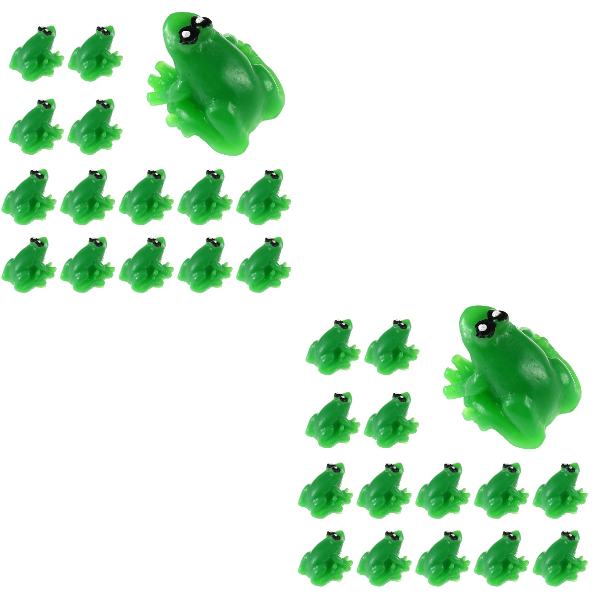 ONEST 40 Piece Mini Frog Figurines Set – Hand Painted, Realistic Rubber Frogs For Decor & Play