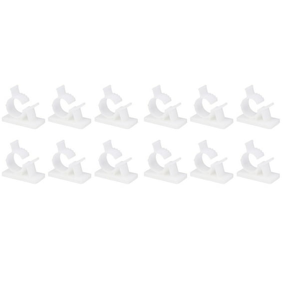 unbranded 40 pcs Adjustable Cable Clips Self Adhesive Wire Fixed Clips Cord Cable Wire Management Holder Clamps Organizer Wire Fasteners(White/XL)