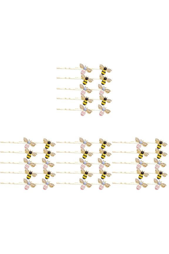 unbranded 40 pcs Bee Bobby Pins Metal Hair Pins Hair Barrettes Hair Accessories for Women Girls