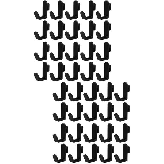 unbranded 40 pcs Shelf Hooks Pegboard Hook Shelving Hook J Shape Hooks