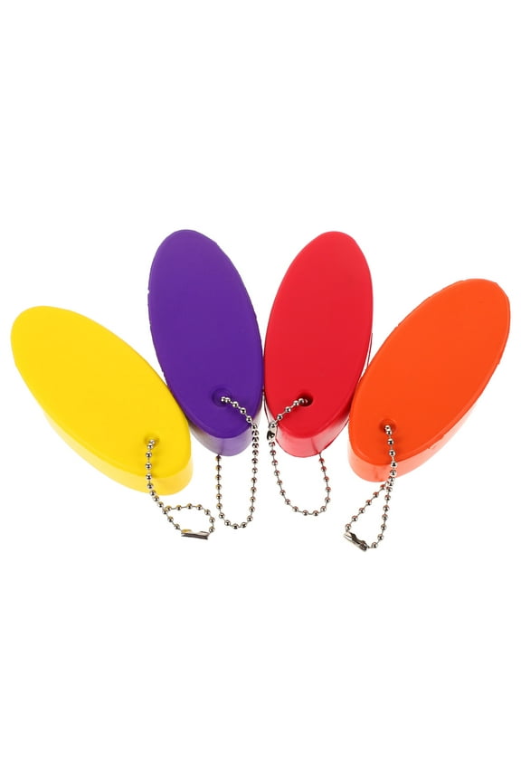 4PCS Floating Key Ring Small Keychain Floating Keychain Car Keys Pendant Oval Float Key Ring for Boating Fishing Sailing and Outdoor Sports