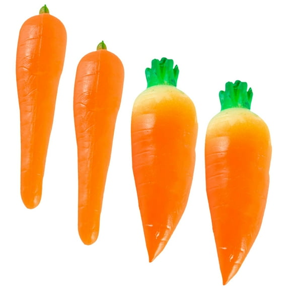 unbranded 4Pcs Artificial Carrots Realistic Lifelike Carrots Fake Carrot Models Artificial Vegetable