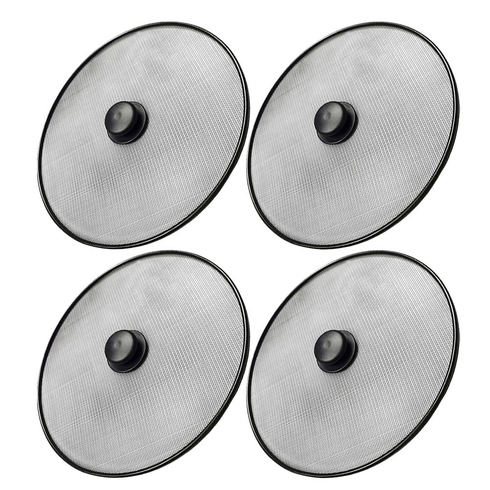 OUNONA Black Stainless Steel Stove Grease Shield - Kitchen Splash Guard for Stove Top, Easy to Clean and Protects Cooking Area