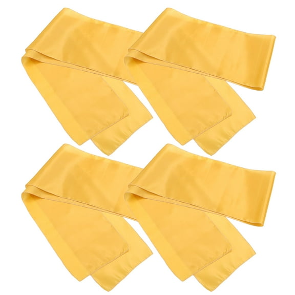 TEHAUX 4-Piece Wedding Table Runner Set in Smooth Fabric for Banquet, Dinner, Party and Event Decoration