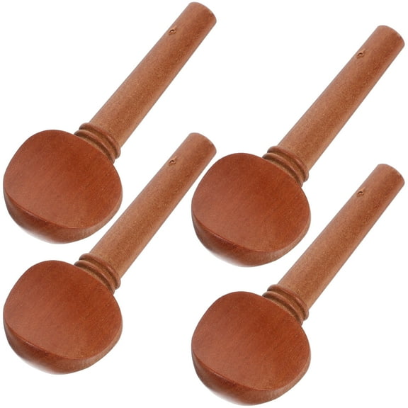 unbranded 4Pcs Jujube Wood Violin Pegs Replacement 3/4 and 4/4 Violin Parts Violin Supplies