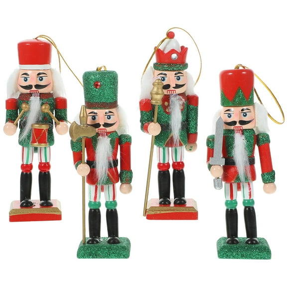 Milisten Christmas Nutcracker Decor Set 4 Pieces Holiday Home Decoration Figurines