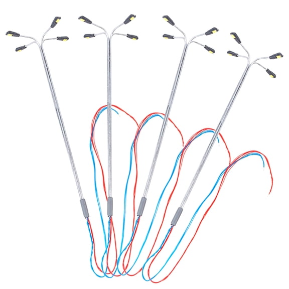 HOOWIFFY  Assorted Color Metal ABS LED Road Lamp Model for Decor 4Pcs