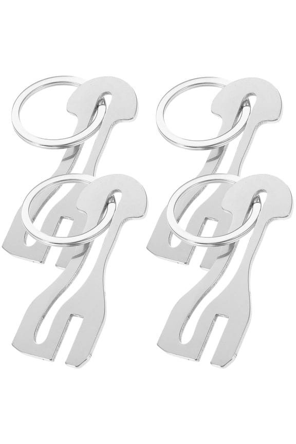 4Pcs Trolley Tokens Keychain Shopping Trolley Tokens Pendant Tokens Key Buckle Trolley Tokens Key Ring