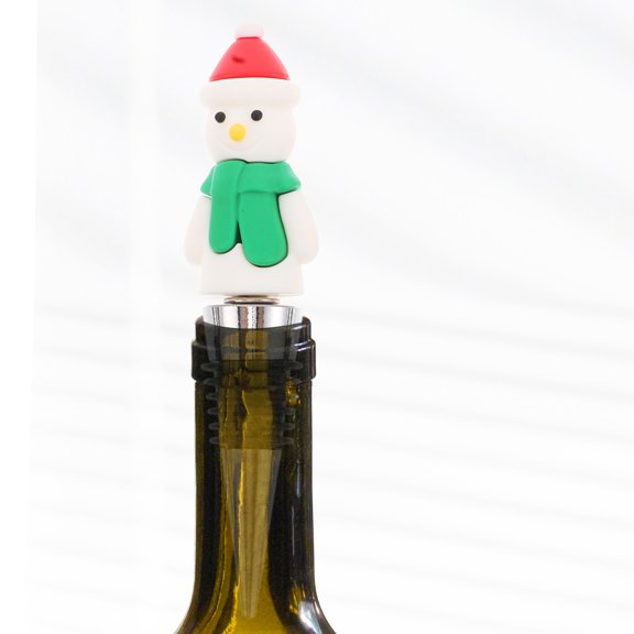 WRITWAA 4Pcs Christmas Wine Bottle Stopper Set Reusable Assorted Accessories