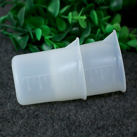 TEHAUX Silicone Measuring Cups Tehaux Fine Graduations White Easy Clean