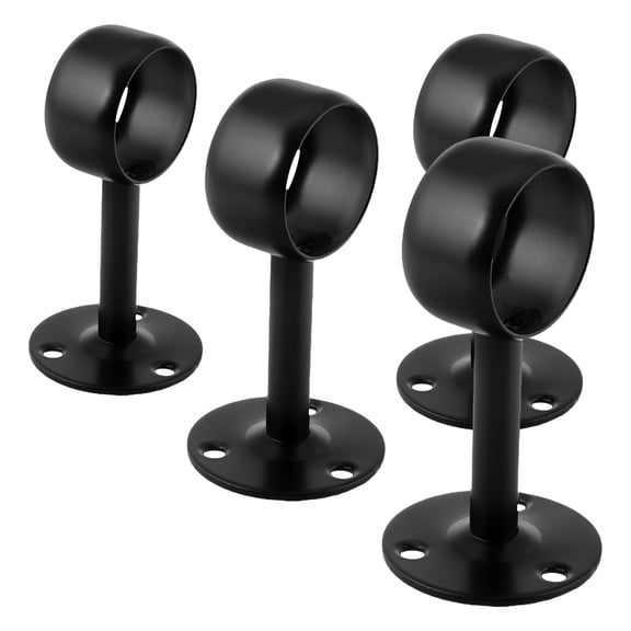 unbranded 4pcs Ceiling Mount Pipe Bracket Heavy Duty Adjustable Closet Rod Holder Closet Rod Center Support Bracket for Wardrobe Home Storage