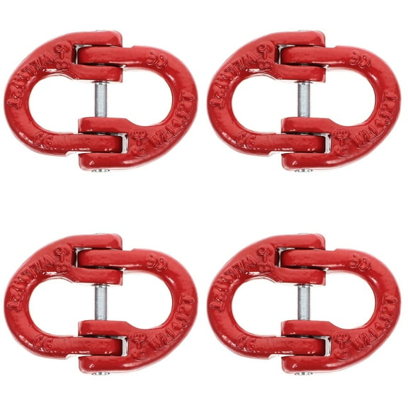 unbranded 4pcs Connecting Link Alloy Steel Coupling Link Safety Chain Connector Link Tow Hitch Connector Safety Chain Attachment 1. 2 Tons